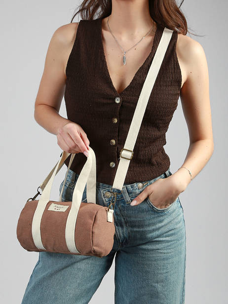 Sac Bandoulière Amour Toile Coton Miniprix Marron amour toile 8084 vue secondaire 1