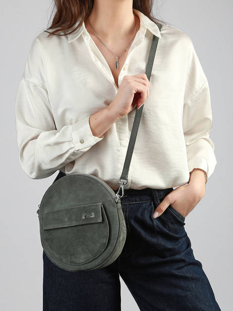 Suede Leather Dorine Crossbody Bag Nathan baume Green nathan 32PS other view 1