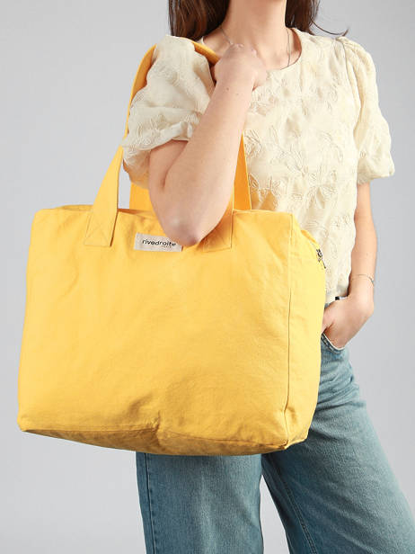 Shoulder Bag Célestins Recycled Coton Rivedroite Yellow timeless CELESTIM other view 1