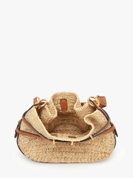 Leather And Raffia Le Mini Romy Crossbody Bag Gerard darel Beige raphia E454 other view 4