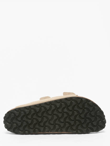 Slippers In Leather Birkenstock Beige women 1029260 other view 4