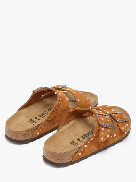 Slippers In Leather Birkenstock Brown women 1031731 other view 2