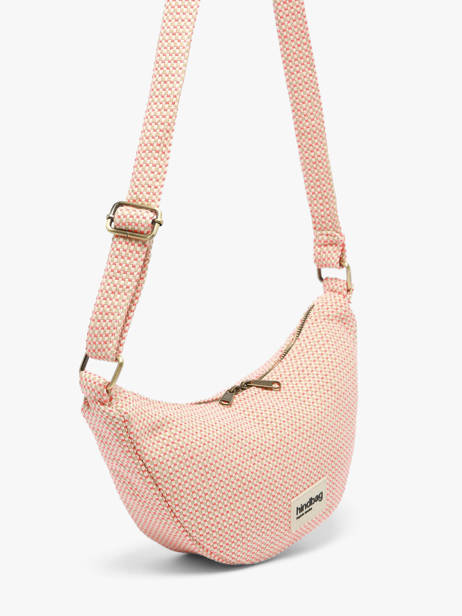 Shoulder Bag Tressage Cotton Hindbag Pink tressage TS other view 2