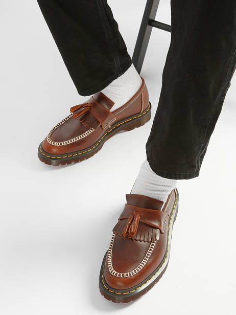 Moccasins Adrian In Leather Dr martens Brown men 42849200 other view 1