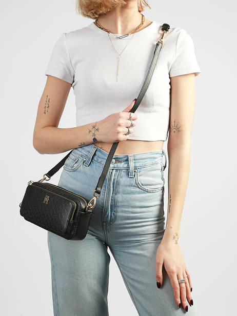 Sac Bandoulière Th Daily Polyester Tommy hilfiger Noir th daily AW18414 vue secondaire 1