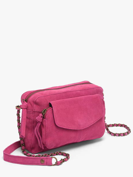 Leather Crossbody Bag Naina Pieces Pink naina 17100639 other view 1
