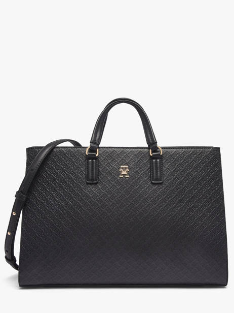 Sac Porté Main Th Daily Polyester Tommy hilfiger Noir th daily AW18418