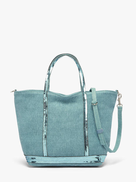 Small Cabas Linnen And Sequins Vanessa bruno Blue cabas lin 31V40435 other view 4