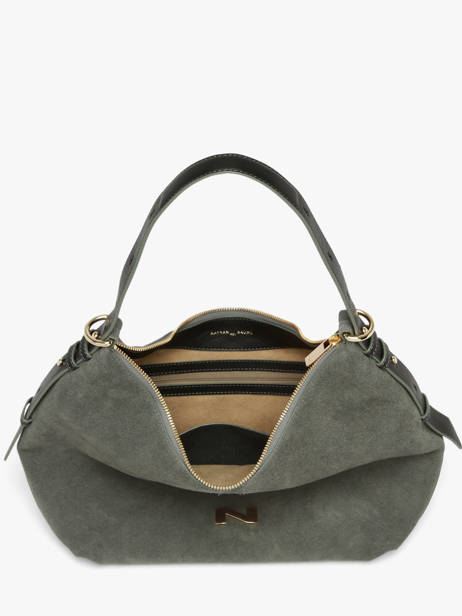 Suede Leather Carrie Shoulder Bag Nathan baume Green vogue 1 other view 3