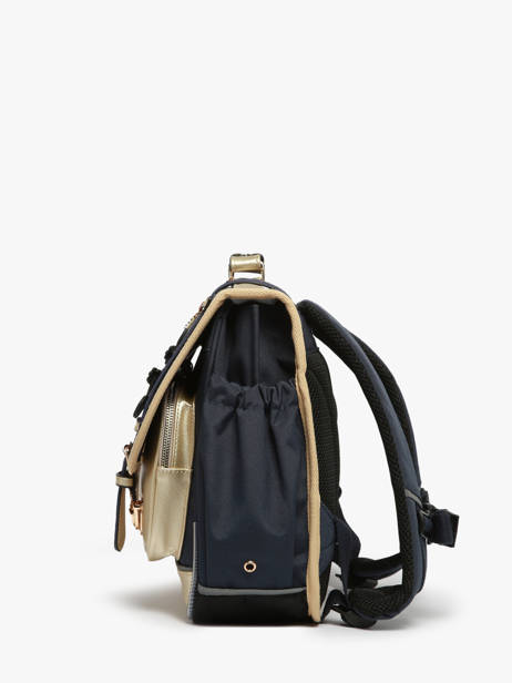 Wheeled Schoolbag 2 Compartments Cameleon Blue vintage fantasy PBVGCA35 other view 2