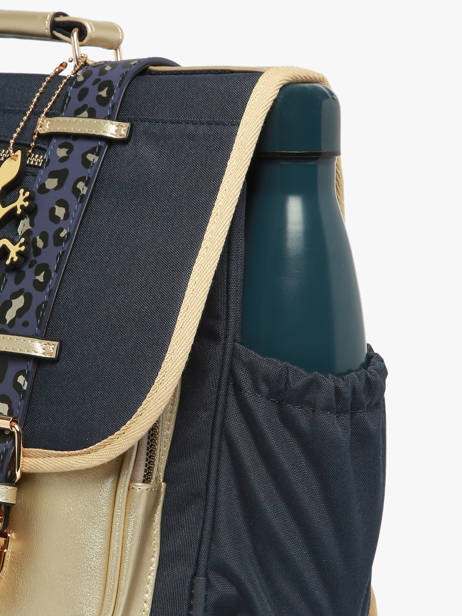 Wheeled Schoolbag 2 Compartments Cameleon Blue vintage fantasy PBVGCA35 other view 5