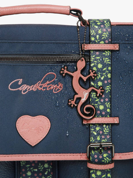 Wheeled Schoolbag 2 Compartments Cameleon Blue vintage fantasy PBVGCA38 other view 6