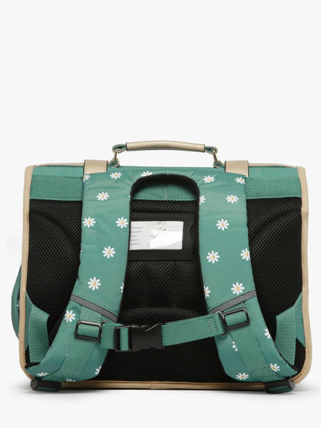 Wheeled Schoolbag 2 Compartments Cameleon Green vintage fantasy PBVGCA38 other view 4