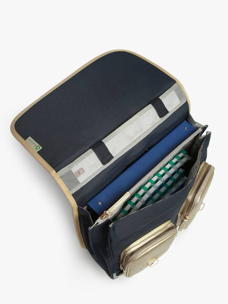 Schoolbag On Wheels For Kids 2 Compartments Cameleon Blue vintage fantasy PBVGCR38 other view 3