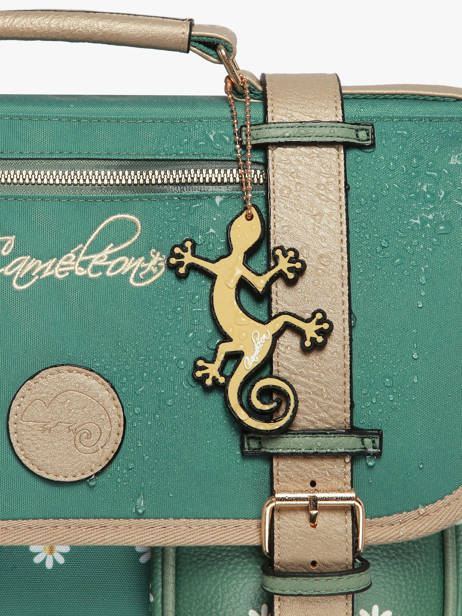 3-compartment Wheeled Satchel Cameleon Green vintage fantasy PBVGCR41 other view 7