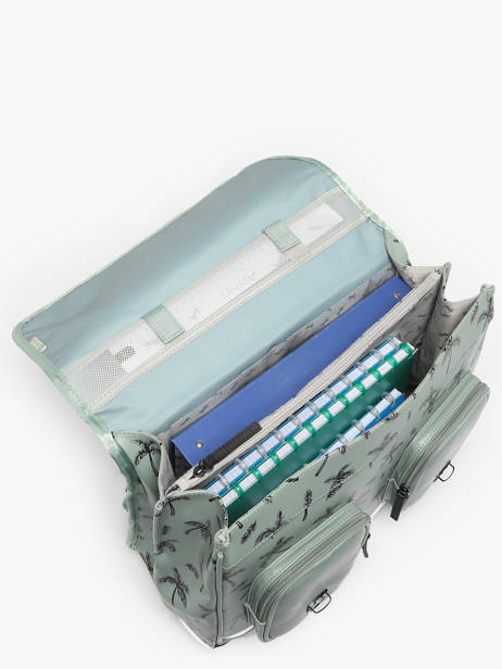 3-compartment Satchel Cameleon Green vintage north PBVWCA41 other view 3