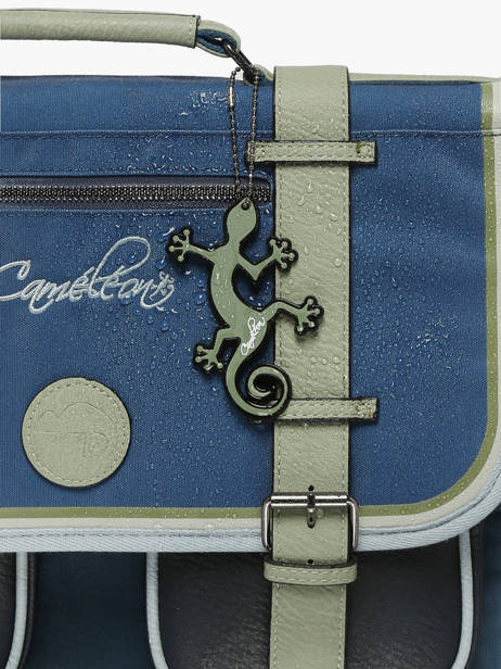 Wheeled Schoolbag 2 Compartments Cameleon Blue vintage urban PBVBCR38 other view 7