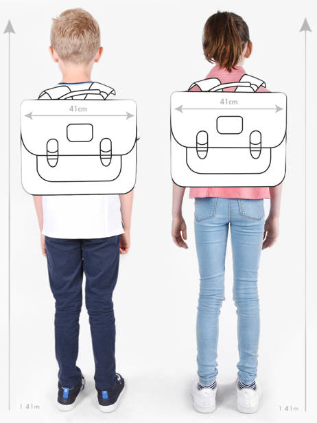 Satchel 3 Compartments Cameleon Blue vintage urban PBVBCA41 other view 1