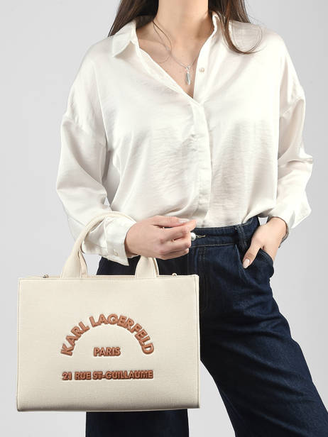 Cotton Rsg Lettering Top-handle Bag Karl lagerfeld Beige rsg B2W50010 other view 1