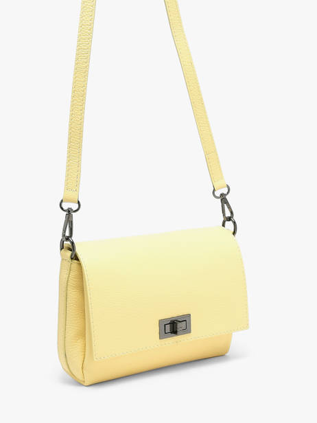Sac Bandoulière Caviar Cuir Milano Jaune caviar CA24061 vue secondaire 2