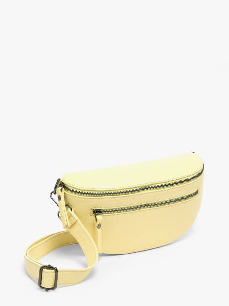 Leather Caviar Belt Bag Milano Yellow caviar CA23111 other view 2
