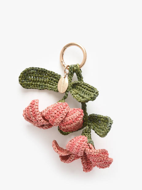 Raffia Lily Bag Charm Vanessa bruno Pink charms 96V42673