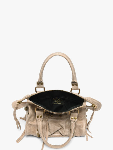 Satchel Spazzolato Leather Milano Brown spazzolato SP24093 other view 2