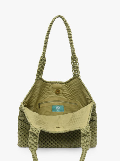 Shoulder Bag Estival Cotton Le voyage en panier Green estival PM941 other view 2
