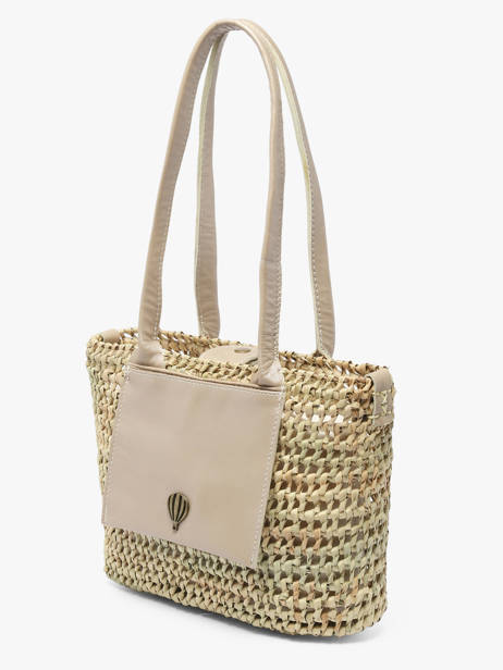 Sac Porté épaule Estival Le voyage en panier Beige estival PM946 vue secondaire 2