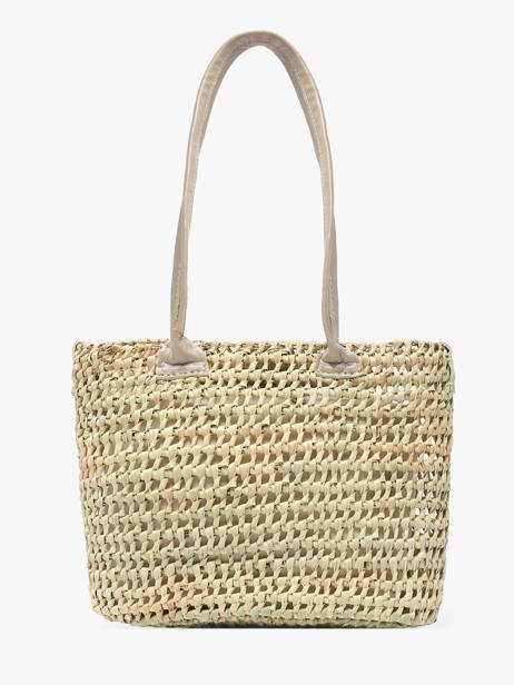Sac Porté épaule Estival Le voyage en panier Beige estival PM946 vue secondaire 4