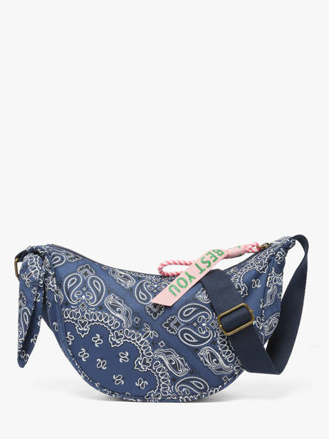 Shoulder Bag Bandana Cotton Le voyage en panier Blue bandana PM969 other view 3