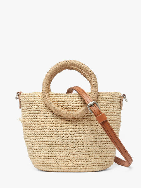 Satchel L'atelier Du Crochet Raphia Le voyage en panier Beige l'atelier du crochet AM831 other view 3
