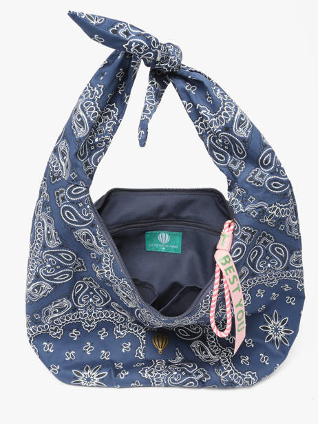 Shoulder Bag Bandana Cotton Le voyage en panier Blue bandana PM970 other view 3