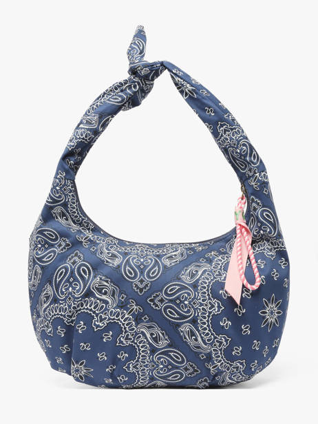 Shoulder Bag Bandana Cotton Le voyage en panier Blue bandana PM970 other view 4