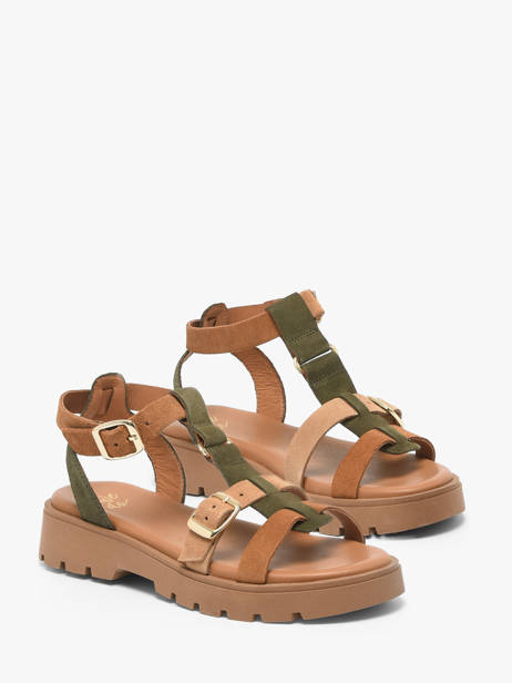 Sandals In Leather We do Brown accessoires 45710A02 other view 1