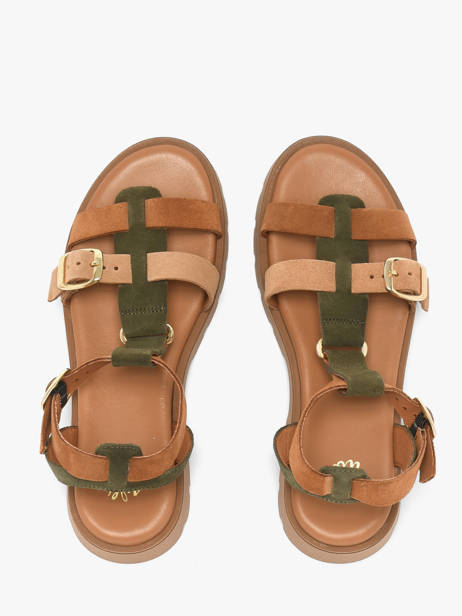 Sandals In Leather We do Brown accessoires 45710A02 other view 3