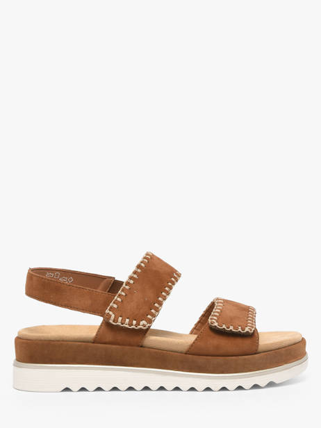 Sandals In Leather Remonte Brown accessoires 22