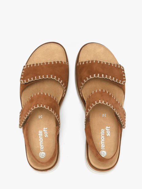 Sandals In Leather Remonte Brown accessoires 22 other view 3