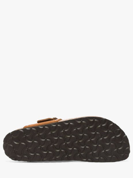 Slippers In Leather Birkenstock Brown accessoires 1031733 other view 4