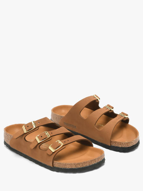 Slippers In Leather Birkenstock Brown accessoires 1031867 other view 1