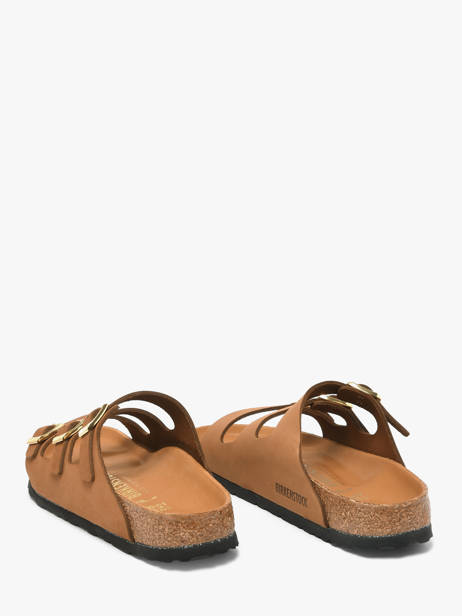 Slippers In Leather Birkenstock Brown accessoires 1031867 other view 2