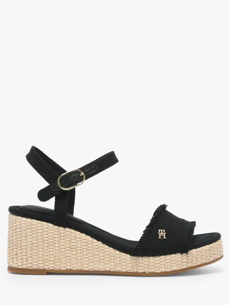 Sandals In Leather Tommy hilfiger Black accessoires 9470BDS