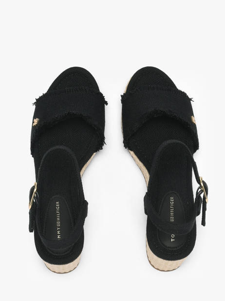 Sandals In Leather Tommy hilfiger Black accessoires 9470BDS other view 2