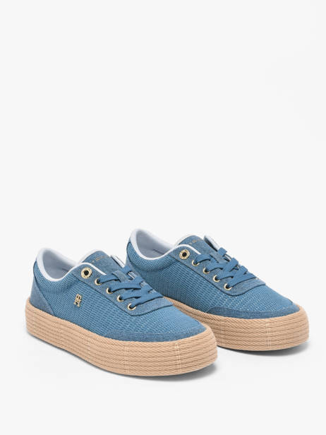 Sneakers In Leather Tommy hilfiger Blue accessoires 91730G3 other view 1