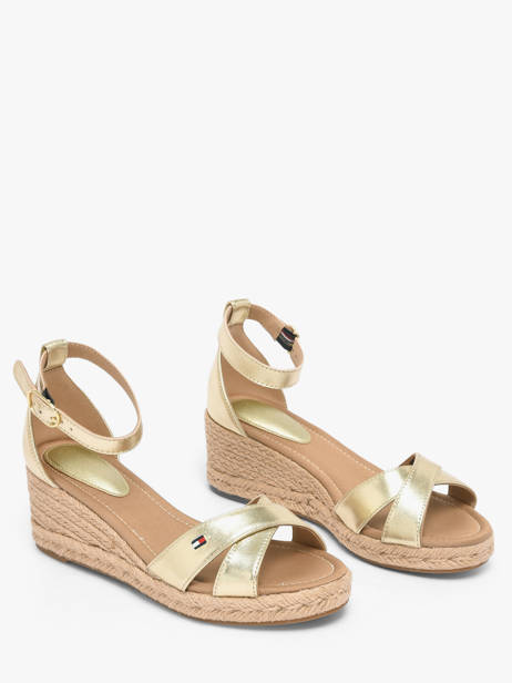 Sandals In Leather Tommy hilfiger Gold accessoires 93330HS other view 1