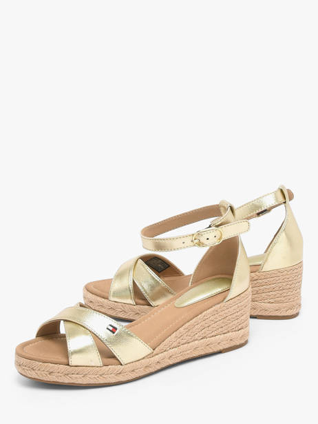 Sandals In Leather Tommy hilfiger Gold accessoires 93330HS other view 2