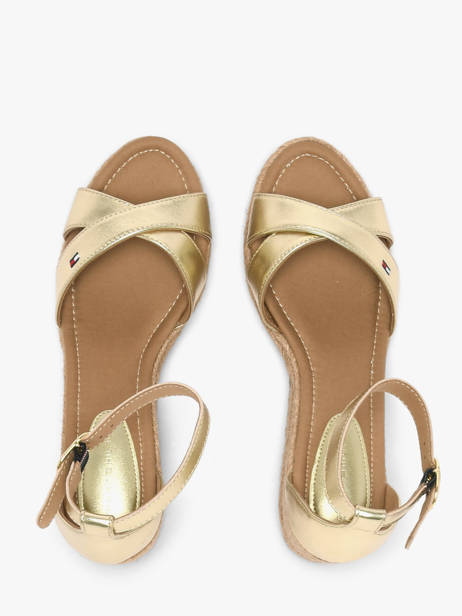 Sandals In Leather Tommy hilfiger Gold accessoires 93330HS other view 3