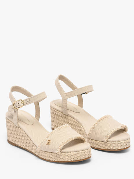 Sandals In Leather Tommy hilfiger Beige accessoires 9470ACI other view 1