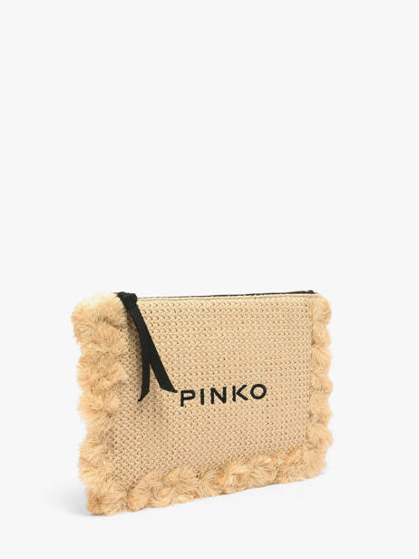 Trousse Pinko Beige logo shopper 6718A39Y vue secondaire 1