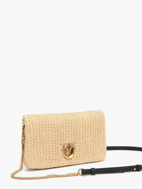 Sac Bandoulière Love Bag Soft Raphia Pinko Beige love bag soft 6023A391 vue secondaire 1